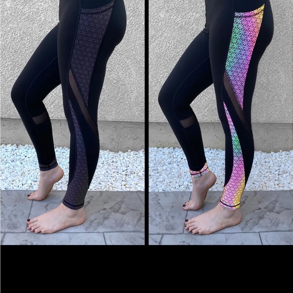 Chromatic sequence rave wear crop top and leggings - Picture 5 of 6